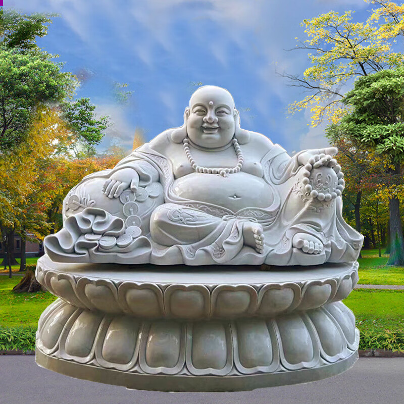 瀛乐 石雕佛像弥勒佛花岗岩大肚弥勒佛石像汉白玉观音佛像厂家供应