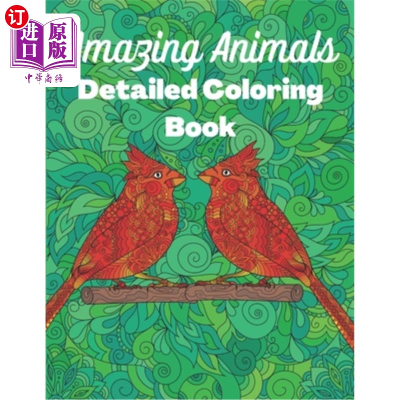 coloring book: anti-stress colouring designs  神奇动物详细配色