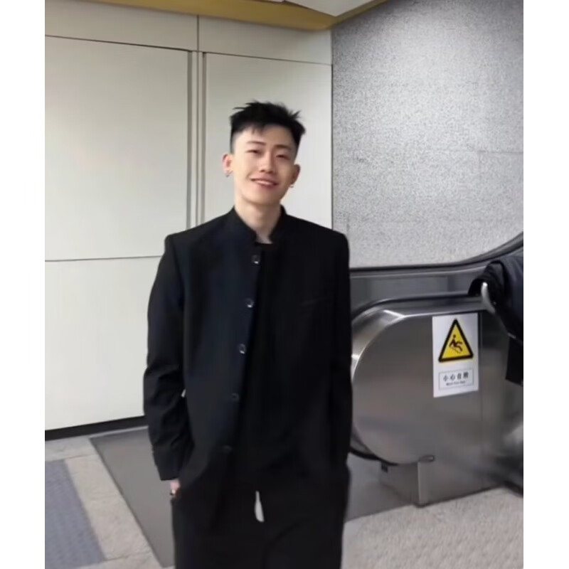 嘉晔（JIAYE）高级感痞帅新中式中山装夹克男春秋赵山河同款休闲立领西装外套潮 #黑色【单件外套】 3XL高性价比高么？