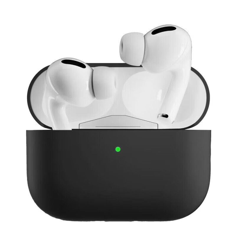 卓维图苹果耳机airpods3/pro蓝牙耳机软套耐磨防摔舒适pods3/pro新款通用可无线充电软壳款舒适 Airpodspro【黑色】