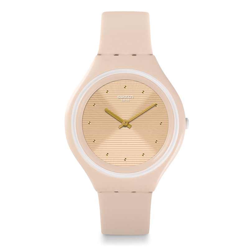 swatch斯沃琪瑞士手表女士手表skin超薄轻盈裸色时尚石英腕表svut100