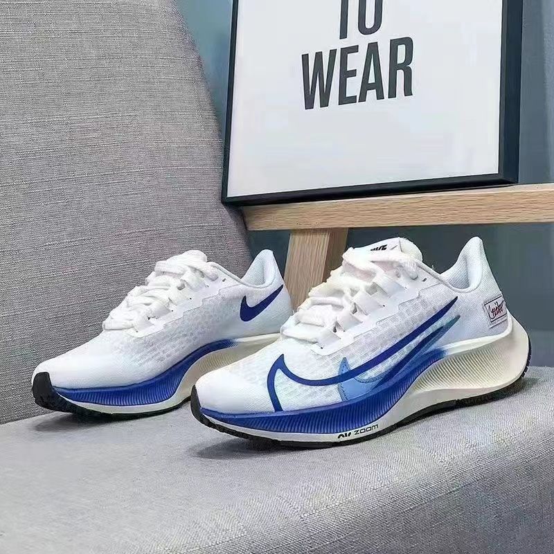 jyli2022新款登月37代zoom飞马白蓝双钩男女轻便潮流运动鞋跑 蓝色 白