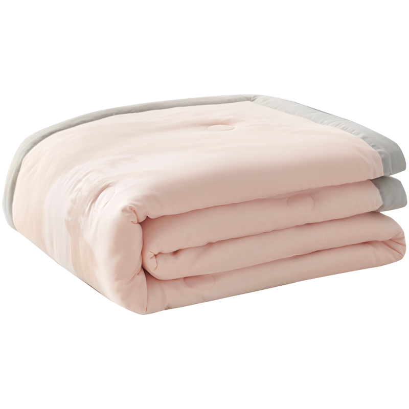 多喜爱家纺可水洗空调被大豆纤维夏薄被可机洗夏凉被夏被床上用品 亲肤水洗面20%大豆纤维夏被(粉) 120*150cm 0.9米床