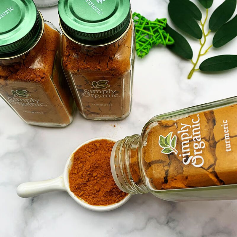 organic纯姜黄粉黄金奶冲饮天然着色肉桂粉 simplyorganic姜黄 肉桂