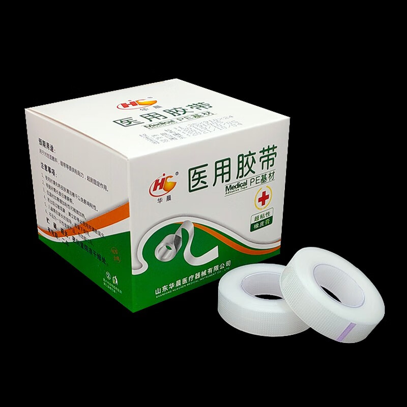 姚本仁医用无纺布纸胶带透明PE微气孔透气胶布24卷可手撕低过药房 (1.25x910cm)PE透气胶带 24卷