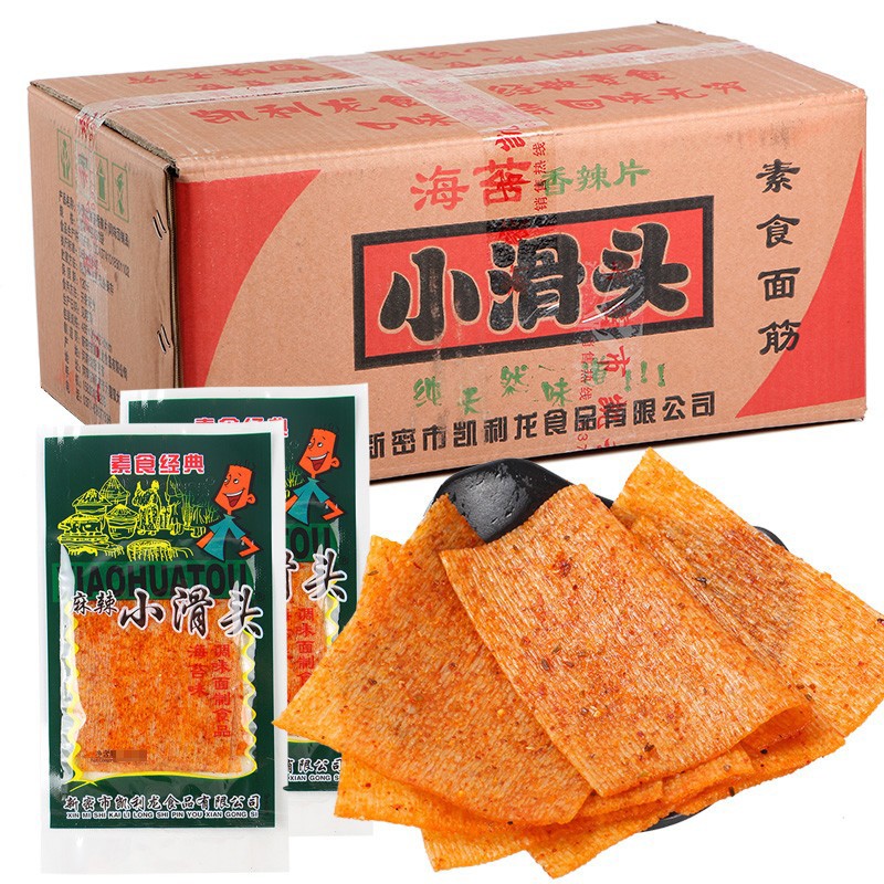 小滑头辣条麻辣豆皮大辣片休闲食品儿时怀旧零食小吃网红麻辣面筋 30