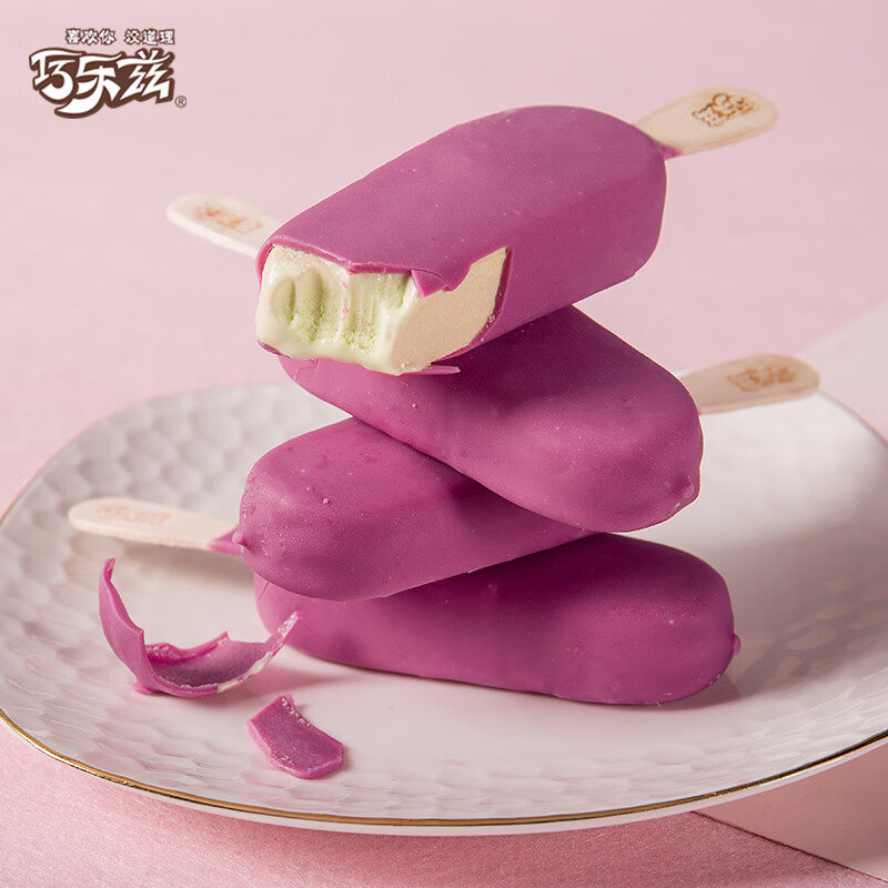 巧乐兹伊利巧乐兹绮炫冰淇淋雪糕20支水蜜桃覆盆子巧克力香草冰激凌冷饮 桃桃山茶花*20支(1300g)