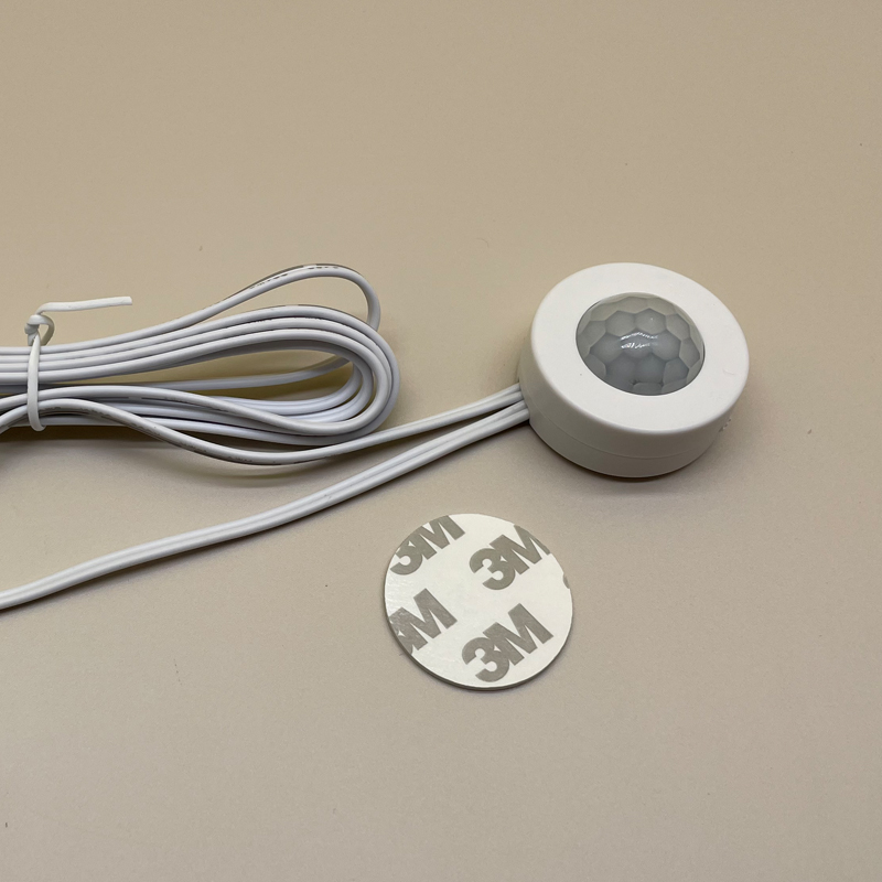 低压明装人体感应器延时可调12v货架衣柜鞋柜接近移动开关 pr18白