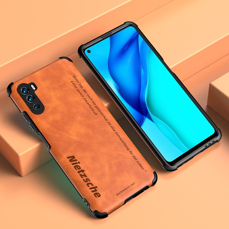 宋兵甲(zobig) 【配钢化膜】华为麦芒9手机壳 防摔 复古皮纹保护壳