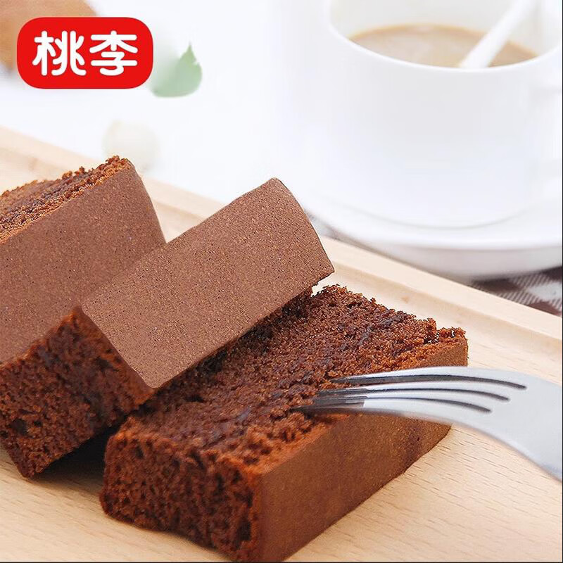 桃李布朗尼蛋糕巧克力味下午茶糕点小吃营养早餐180g/盒网红休闲食品