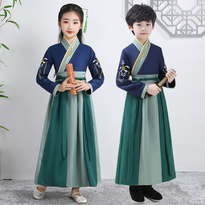 那个网站可以看儿童汉服民族服装历史价格|儿童汉服民族服装价格走势