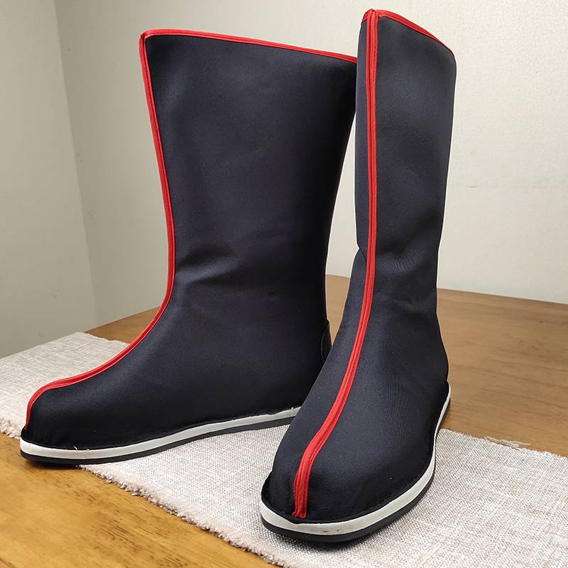 皂靴官靴明朝古风古装汉服靴子男士演出舞蹈用防滑底cos鞋子男女中式