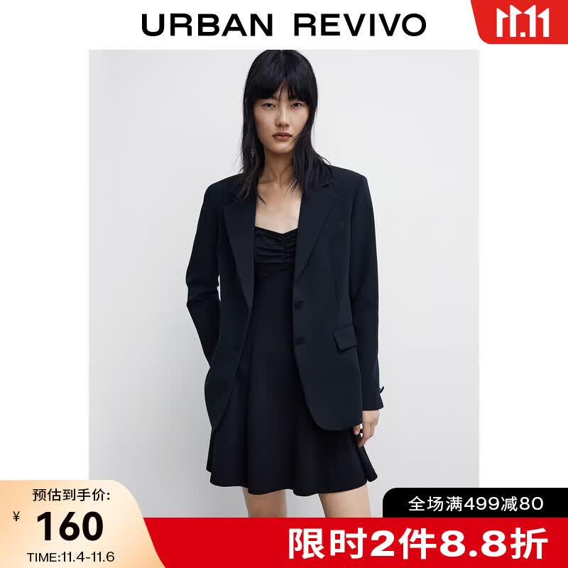 UR新款女装时尚冷淡风通勤廓形西装外套WG01R1CN2000 正黑 S使用感如何?