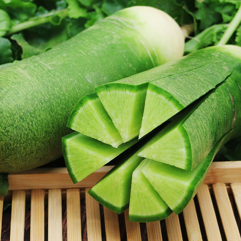 哆莫香天津正宗沙窝萝卜新鲜应当季蔬菜甜脆水果萝卜生吃青皮绿萝卜 3