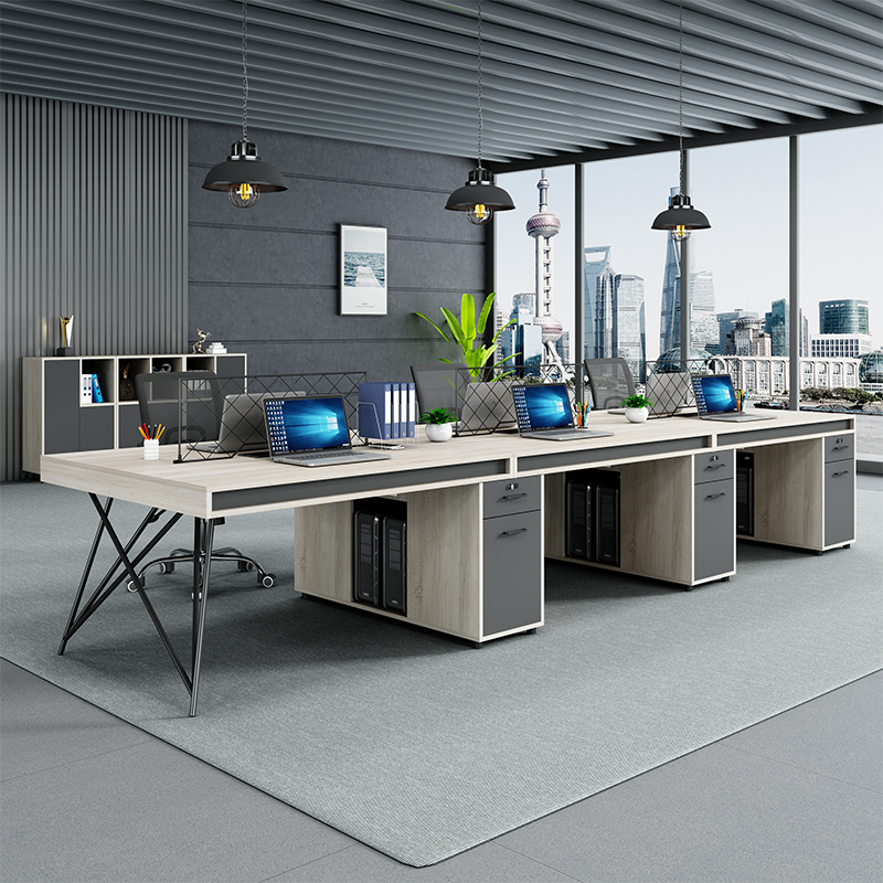 莹兴家具办公桌简约现代办公家具创意屏风员工位2/4/6人位办公室电脑