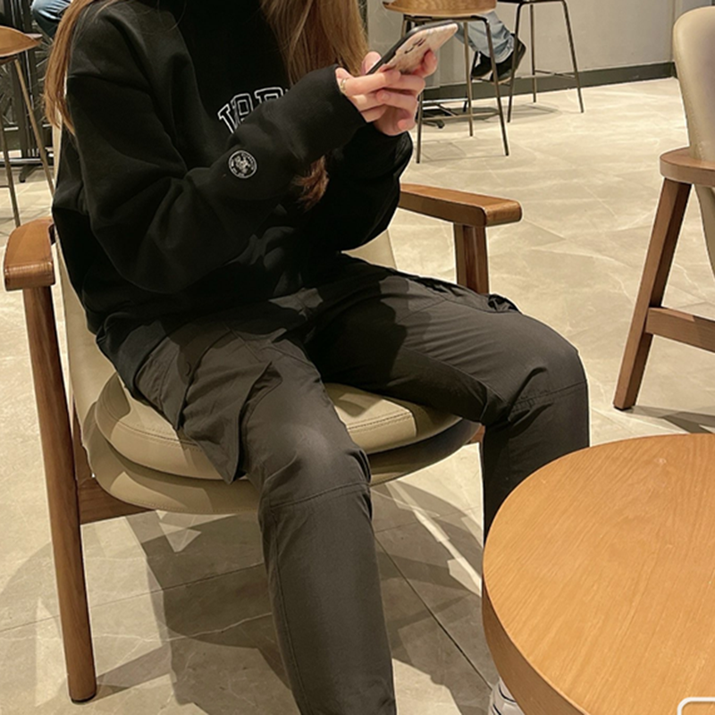 vans范斯女裤子休闲裤秋季新款户外运动裤舒适时尚潮流工装裤梭织长裤