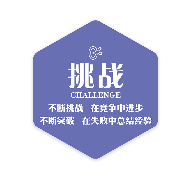 中环力安【挑战45*50cm】激励企业文化墙面装饰励志警示标语myn9139b