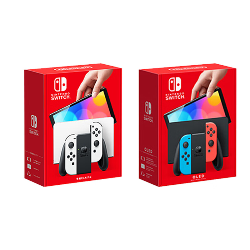 switch任天堂oled游戏机ns主机健身环大冒险掌机 bj oled主机-红蓝 日