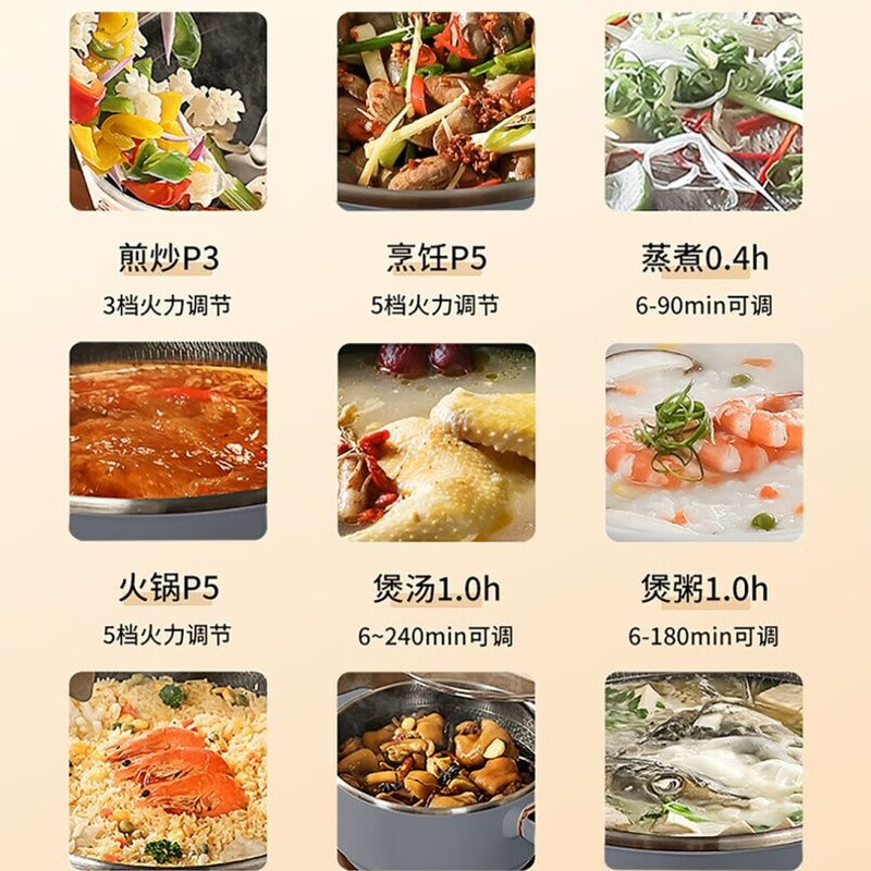 梅特德菲梅特德菲多功能锅多功能电炒锅电热锅电火锅电蒸锅电煮锅蜂窝不粘锅锅 旗舰款 口径32支持58人 下单联系客I服备注豪华礼包新疆不发刀