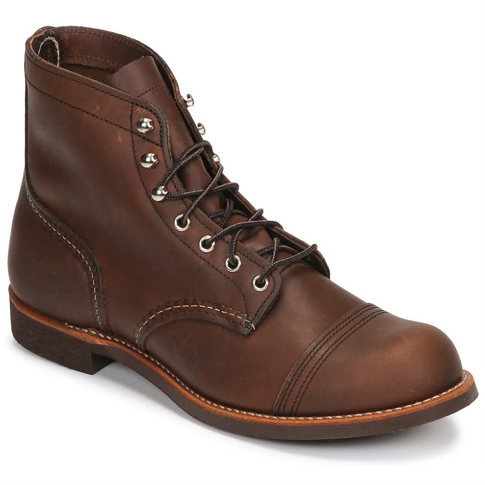 Red Wing/红翼8083男鞋圆头经典短筒工装靴靴子男复古系带马丁靴 棕色8111-AMBER 41