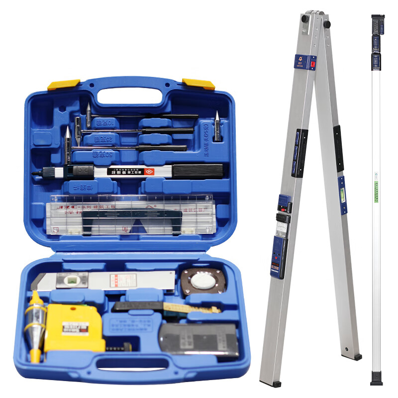 工具数显水平尺高精度检测尺装修套装 铭方两米折叠靠尺--靠尺都配背