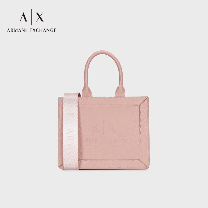 阿玛尼armani exchange【礼物】ax女士徽标压印手提斜跨盒子包