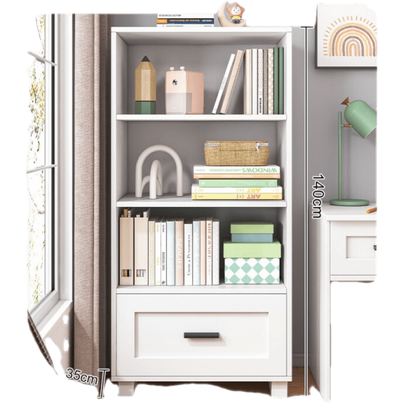 班奇盾 书柜带门防尘玻璃收纳书架落地现代简约展示柜储物柜客厅柜子 【赋格款】60×140CM 宽敞层格 玻璃柜门