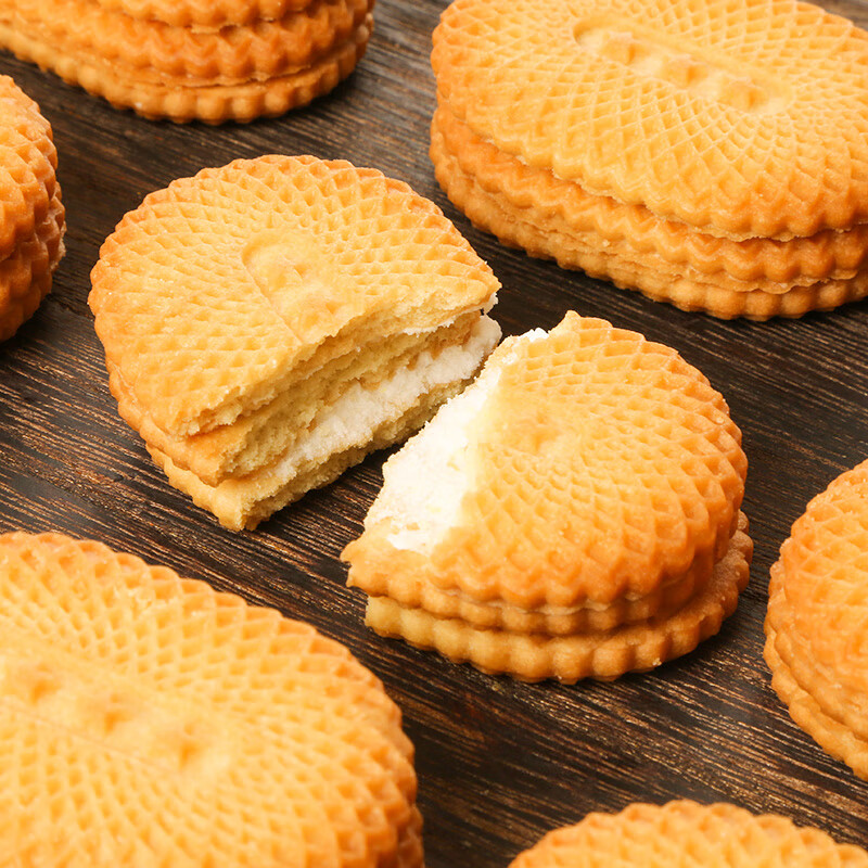 哺食旺瑞丝香蕉味夹心饼干酥性老式饼干90后儿时记忆小零食怀旧点心