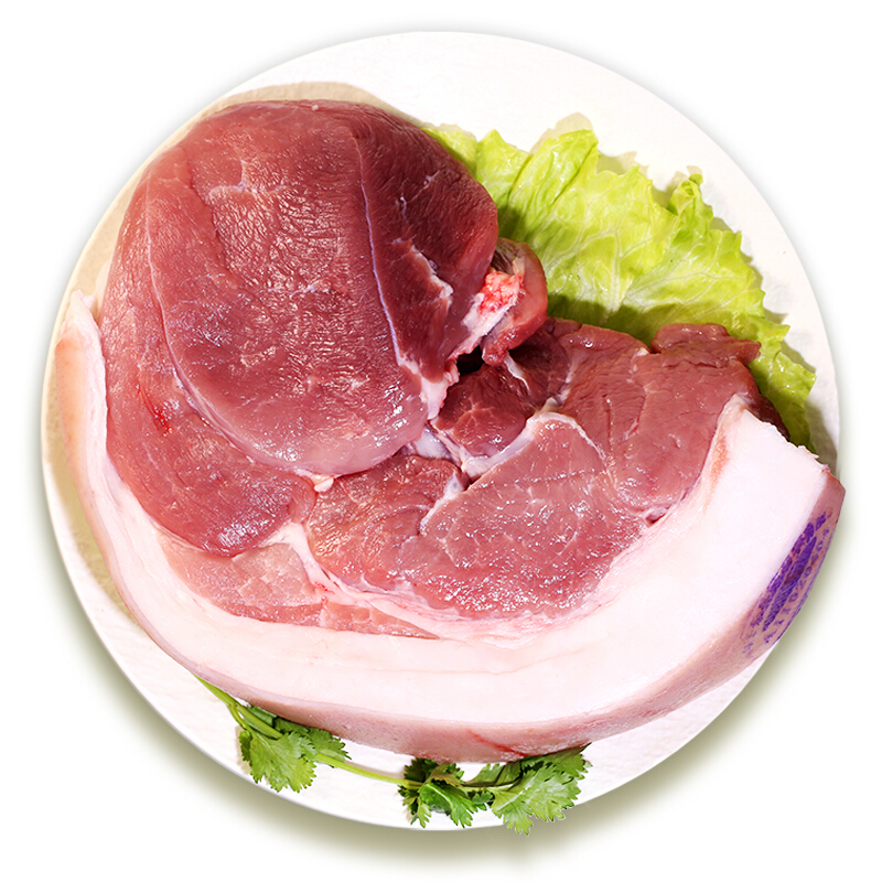 弄鱼堂 农家 国产 新鲜土猪肉 前尖肉后尖肉 500g生鲜
