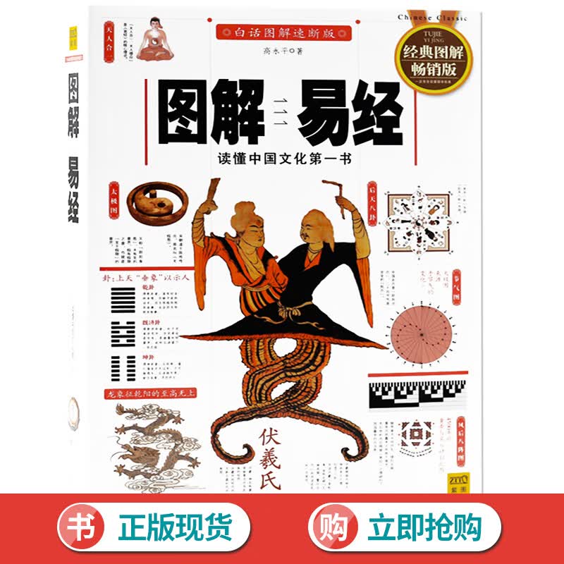 图解易经 白话图解速断版 周易易经的智慧 图八卦节气八阵图罗盘 易经