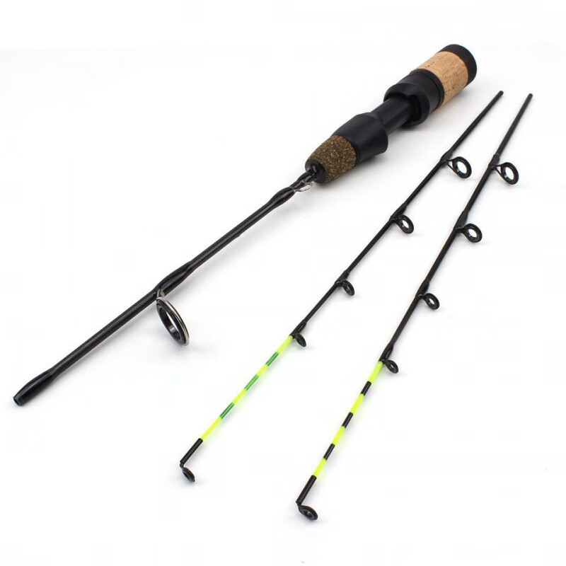 仁咸58厘米新款冰钓竿柳根鱼竿超硬碳素冰钓竿超短冬天钓鱼杆备用配节