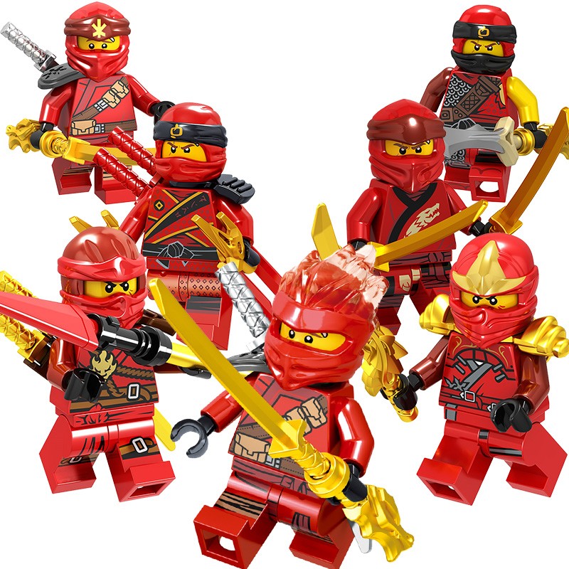 昱钧幻影忍者人仔劳埃德赞冰皇吴大师黄金忍者小人仔人偶积木模型神龙
