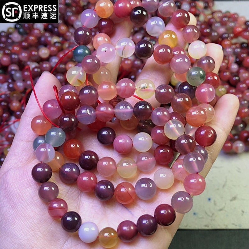 亲瑞天然盐源玛瑙单圈8-9mm 图片色