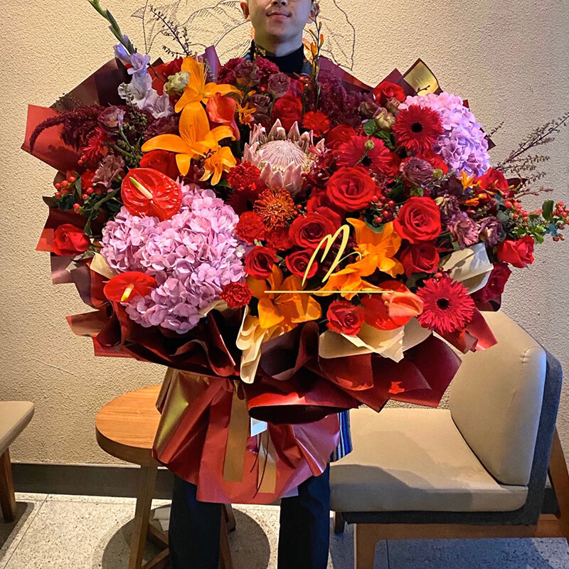 一花一恋毕业礼物玫瑰鲜花同城配送高端帝王花束送朋友客户女友长辈