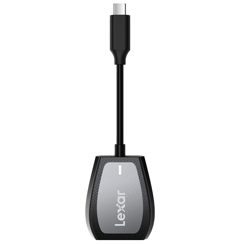 雷克沙（Lexar）Type-C手機(jī)讀卡器 sd/tf 二合一 安卓手機(jī)電腦USB3.2高速傳輸器 Type-C安卓手機(jī)平板筆記本專用 黑色