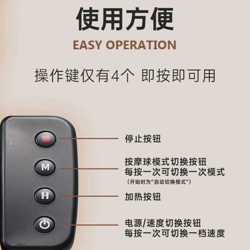 ATEX腰背按摩器全身按摩加热冬季热敷强劲动力升级无线深层按摩 四区捶按深度放松加高按摩垫生日礼物 灰色【9种模式+深度V型按摩+升级8颗按摩球】