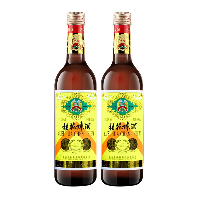 丰收 桂花陈酒  北京特产酒 750ml/瓶 15度桂花酒 国产葡萄酒 桂花陈
