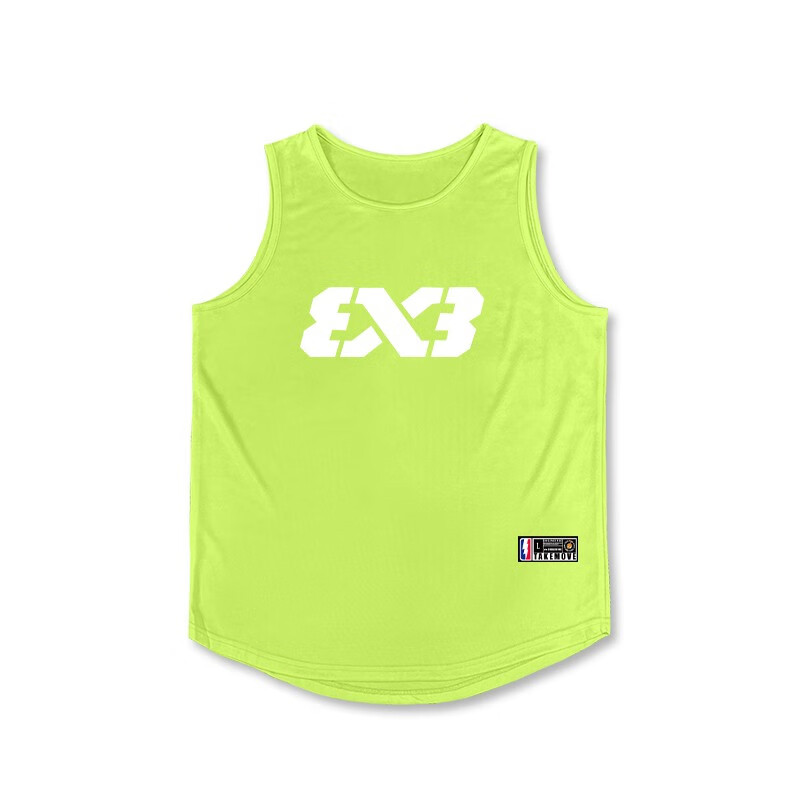 TAKE MOVE3X3运动背心男宽松速干透气冰丝网眼健身无袖美式篮球T恤宽肩夏 果绿 XXL码/180-185cm,190斤