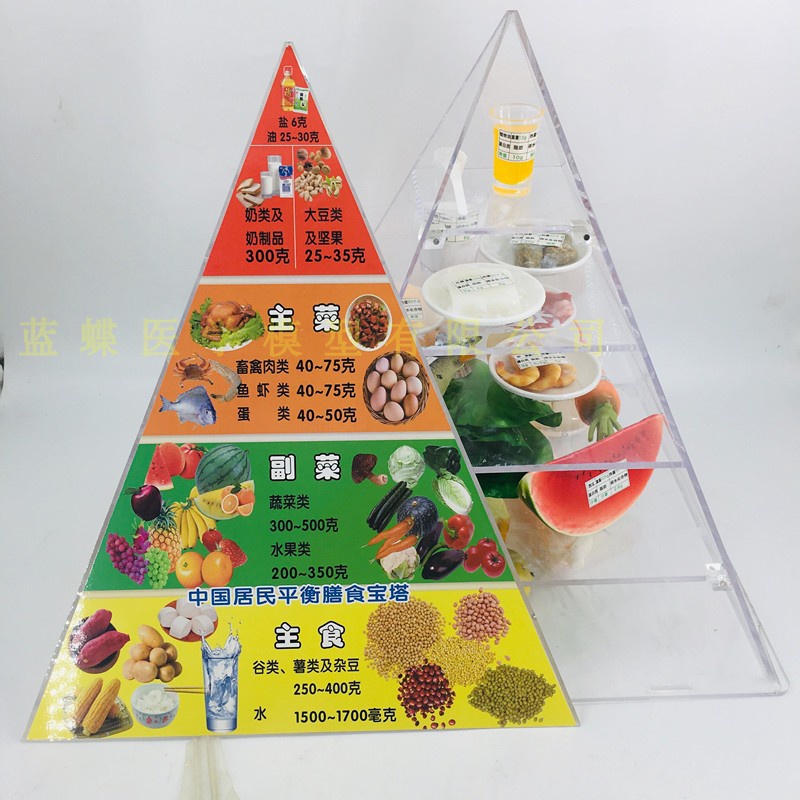2022新款新版膳食宝塔中国居民膳食平衡宝塔食物膳食金字塔营养食物
