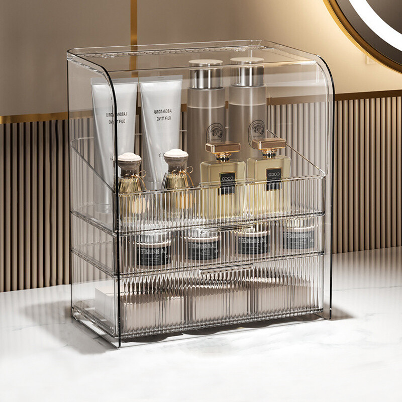 eachy化妆品收纳盒生日礼物圣诞礼物女防尘超大容量化妆品置物架