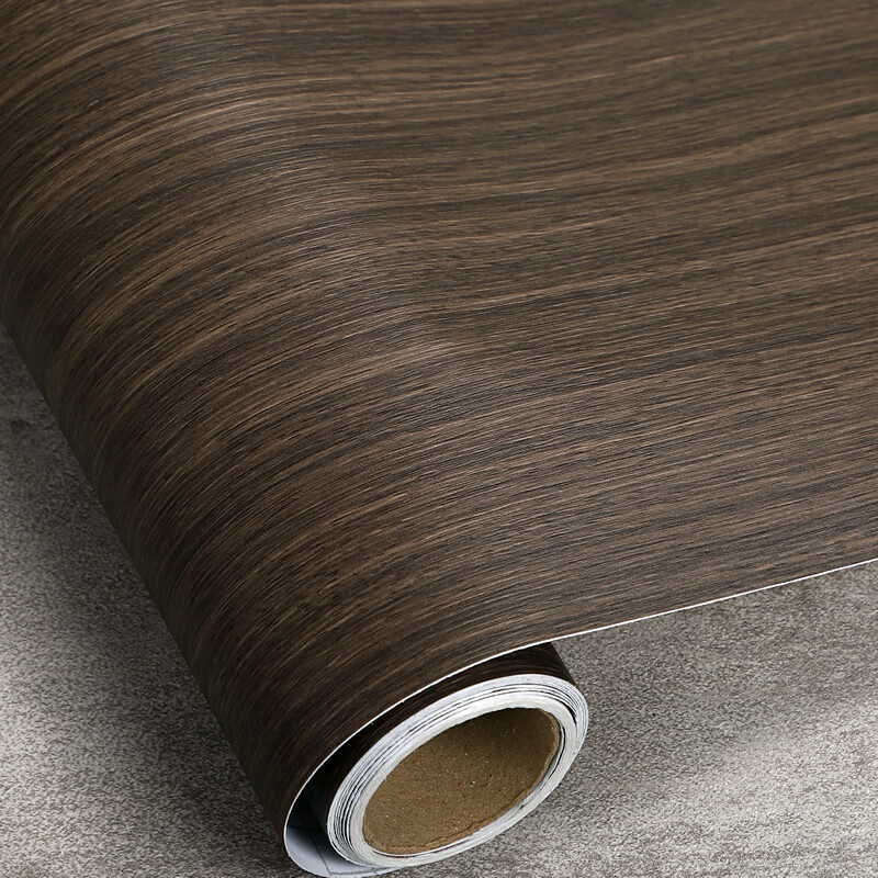 纤纤无纺 加厚波音软片pvc黑色仿木纹贴纸自粘胡桃木音箱家具专用翻新