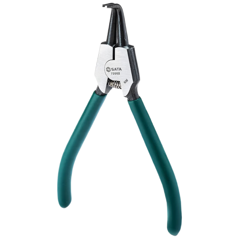 世達（SATA）直頭彎嘴擋圈鉗軸用曲口卡簧鉗外卡鉗工具   7”   72002