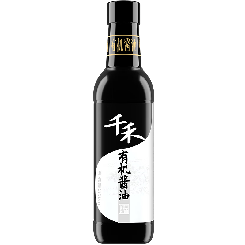 千禾 有机酱油 500mL【有机 特级品质】零添加生抽家用佐餐提鲜