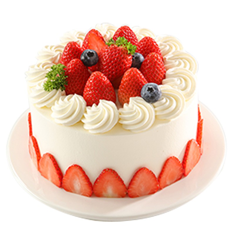 味多美 新鲜蛋糕 水果生日蛋糕 北京同城配送 草莓公主蛋糕 原味蛋糕 杂果夹心直径20cm