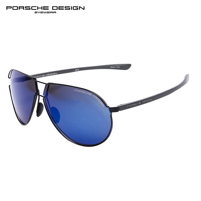 porschedesign保时捷太阳镜男款复古双梁意大利产生物钢驾驶墨镜p8617
