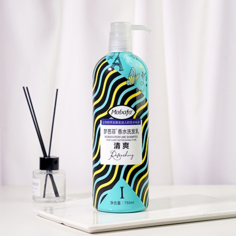 梦芭菲香水洗发水 男女洗发露解决干枯柔顺清爽 清爽型洗发乳 750ml