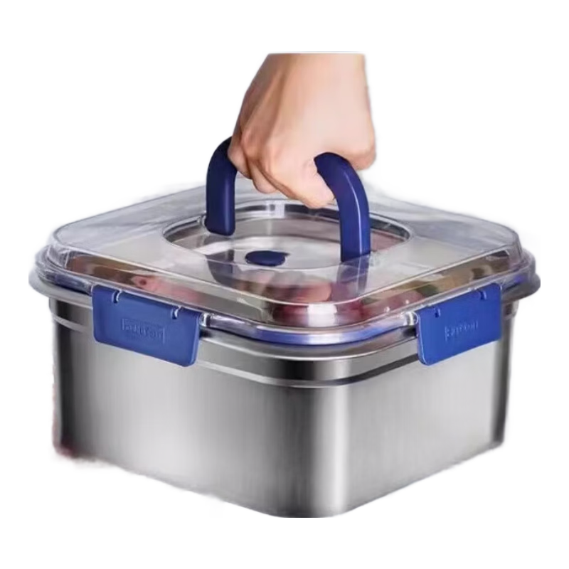 不锈钢保鲜盒加厚带盖全密封 特大号 2500ml