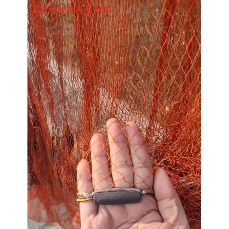 奴诗漫传统纯手工大力马撒网手撒网渔网机织手撒渔网铅坠钢坠小网孔旋