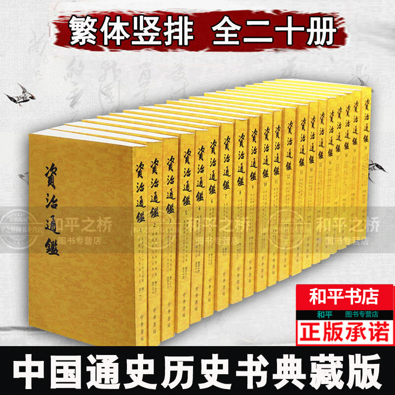 资治通鉴（胡三省注 繁体竖排 点校整理本 全二十册）司马光 原著全集无删减 胡三省注本 完整版繁体竖排版 中华书局有限公司 9787101081121 书籍 w