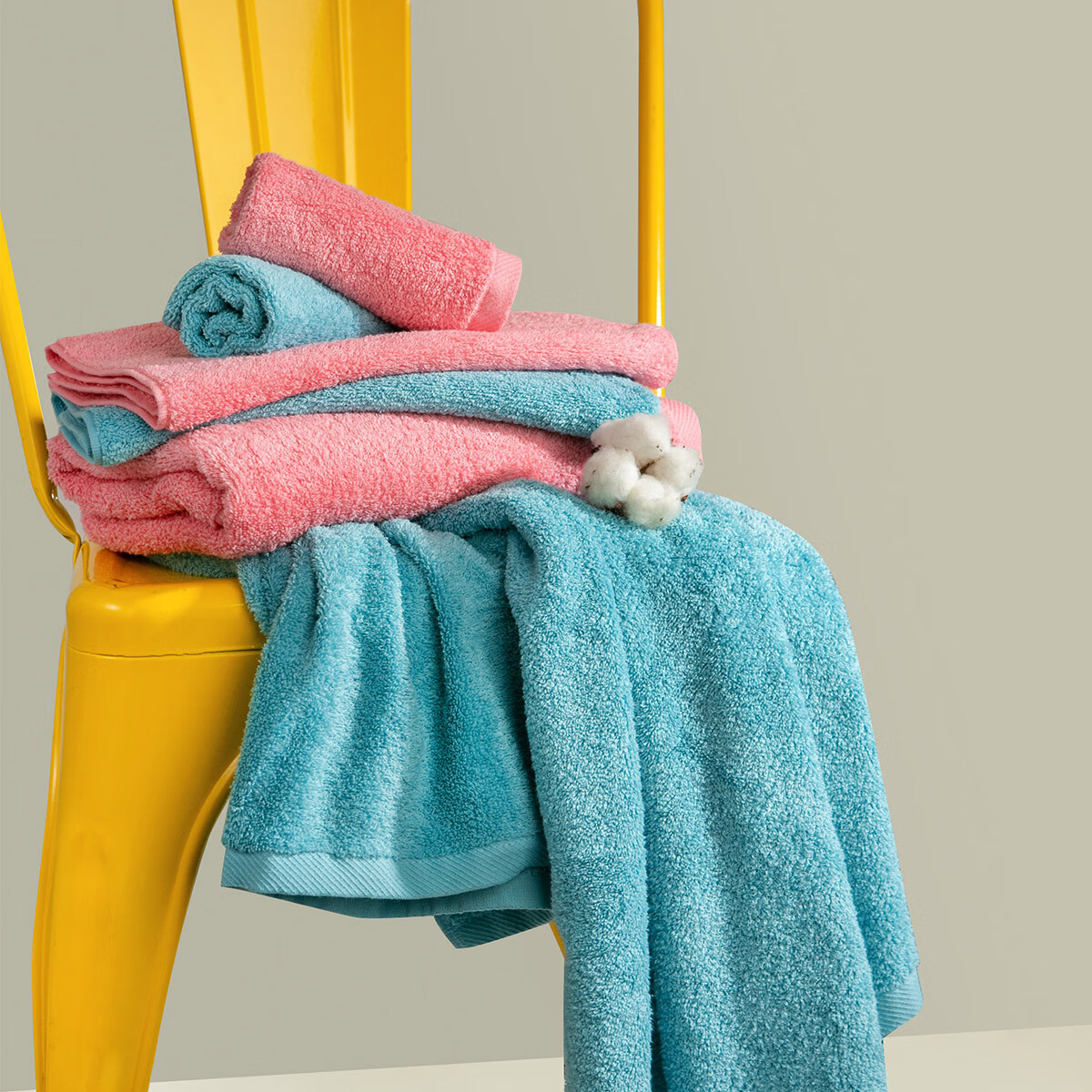 内野（UCHINO）A类全棉抗菌浴巾毛巾柔软舒适纯棉洗脸巾吸水快速TK 炫彩柔软浴巾-蓝色